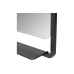 Carden Rectangular Bathroom Mirror with Black Frame and Detachable Shelf